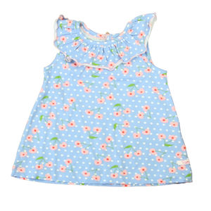 Rugged Butts Girls Blue | Pink Cherries Tank Top size: 18-24 Months